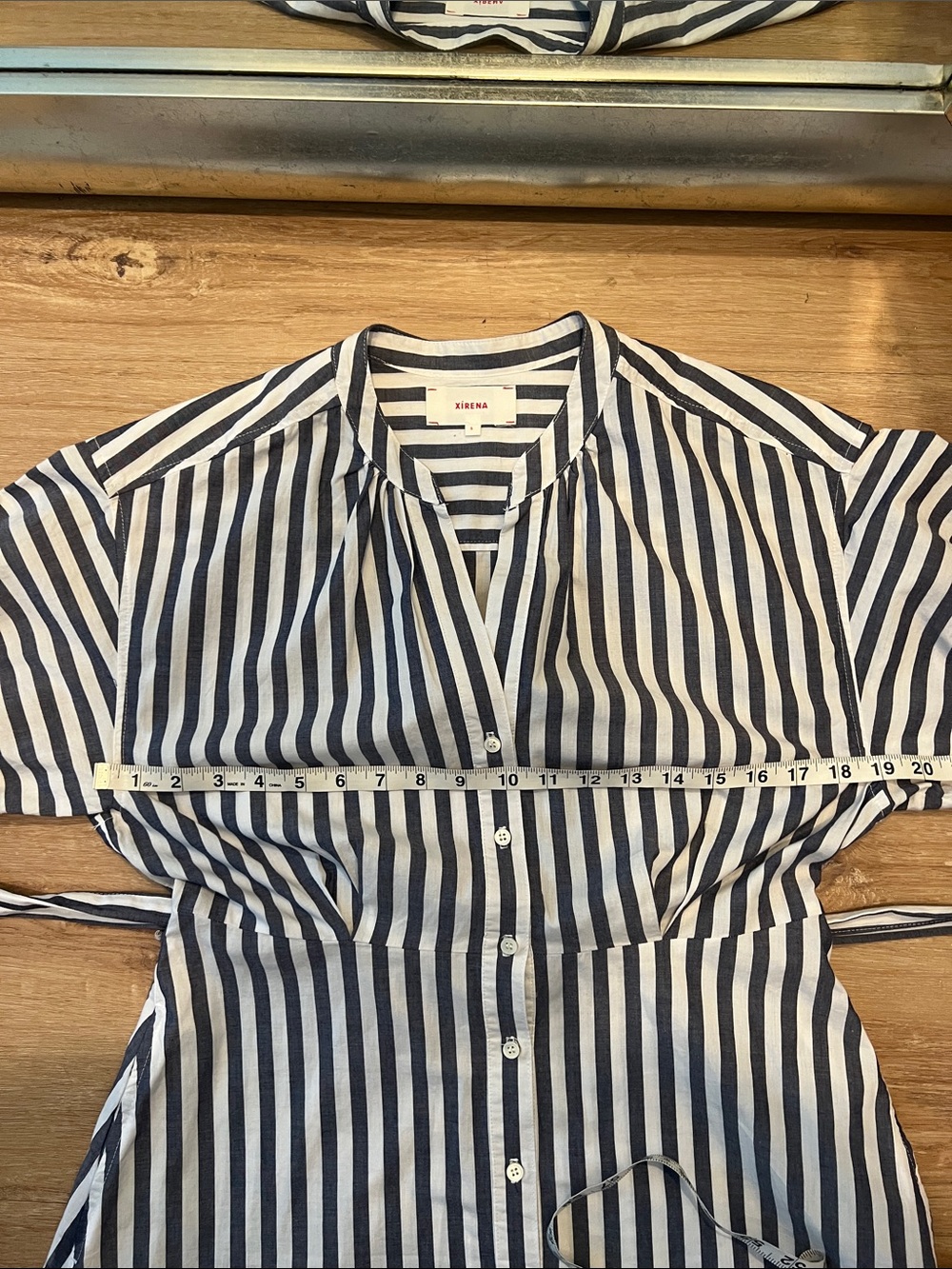 Xirena Liora Cotton Stripe Midi Dress Color: Twilight Stripe - Size Small - Picture 9 of 12